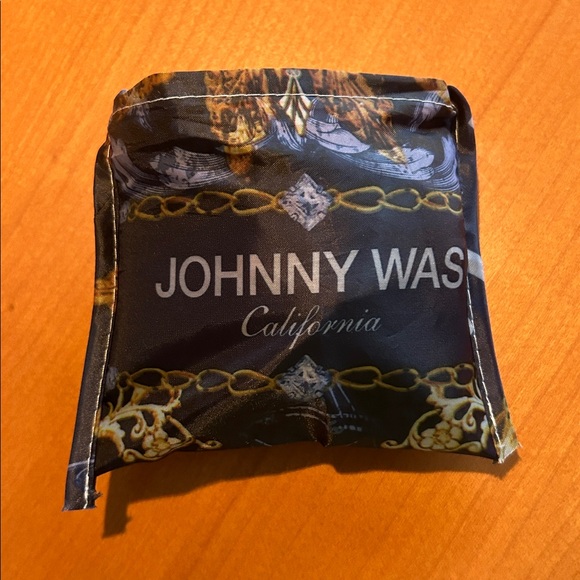 Johnny Was Navy and Gold Reusable FoldableTote - Picture 7 of 7